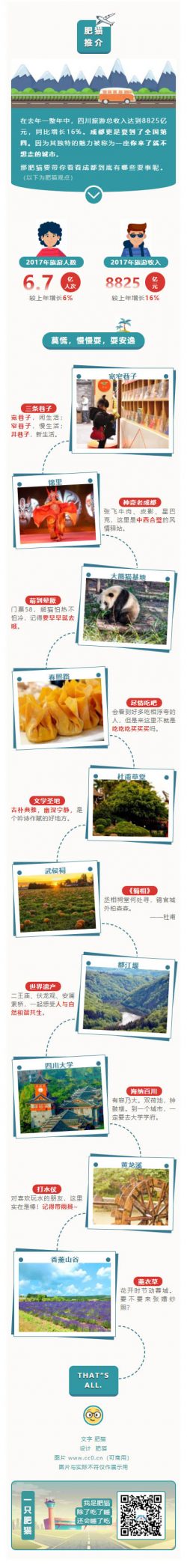 四川旅游深蓝色风景介绍景点推荐微信推送模板