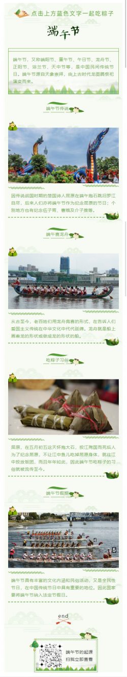 端午节竞赛龙舟中华文化传统绿色风格模板推文素材
